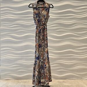Elegant Floral Print Maxi Dress